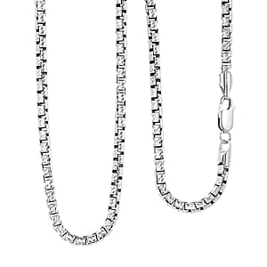 Italian Rhodium Over Sterling Silver 3.9mm Chain Necklace 24 Inches 45.5 Grams