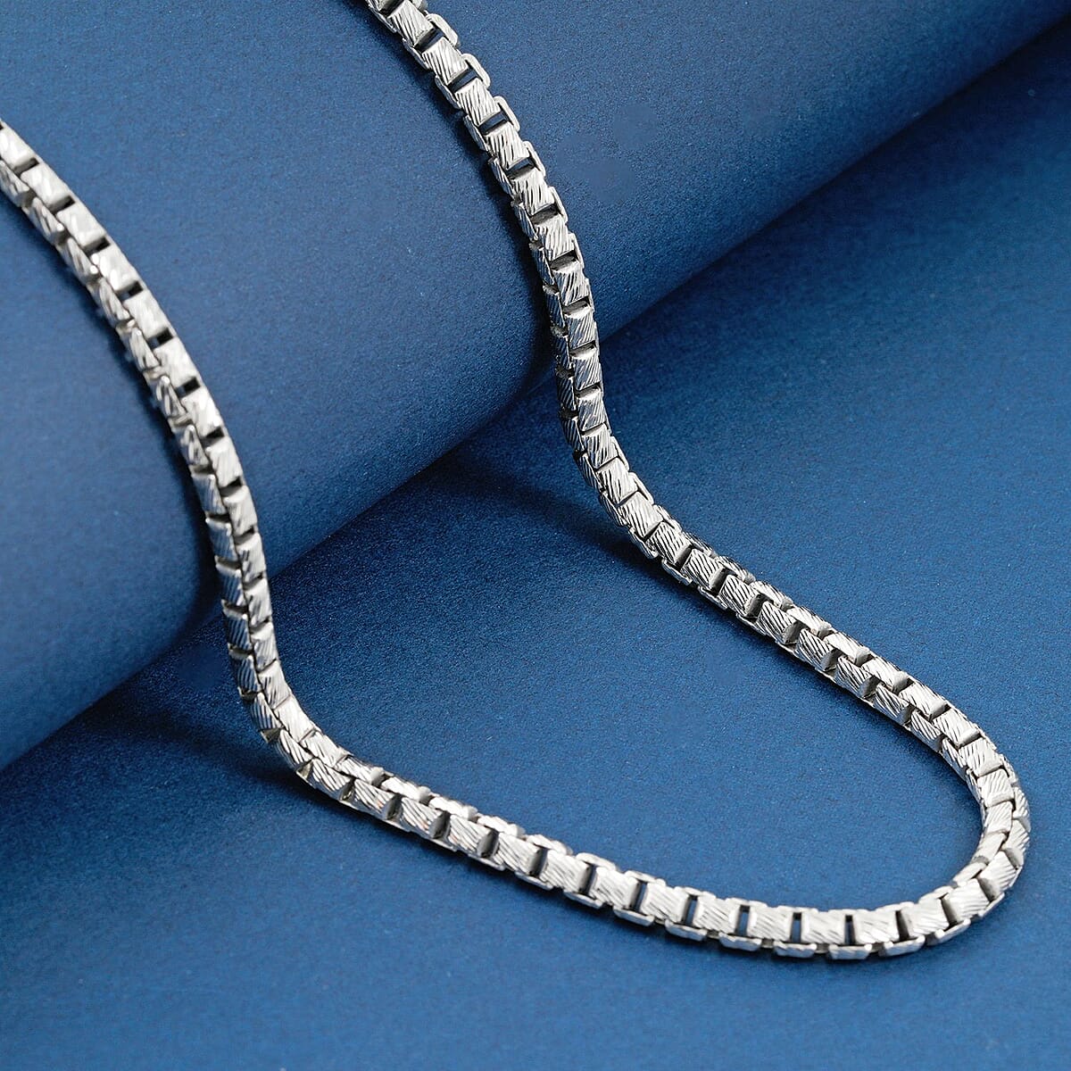 Italian Rhodium Over Sterling Silver 3.9mm Chain Necklace 24 Inches 45.5 Grams image number 1