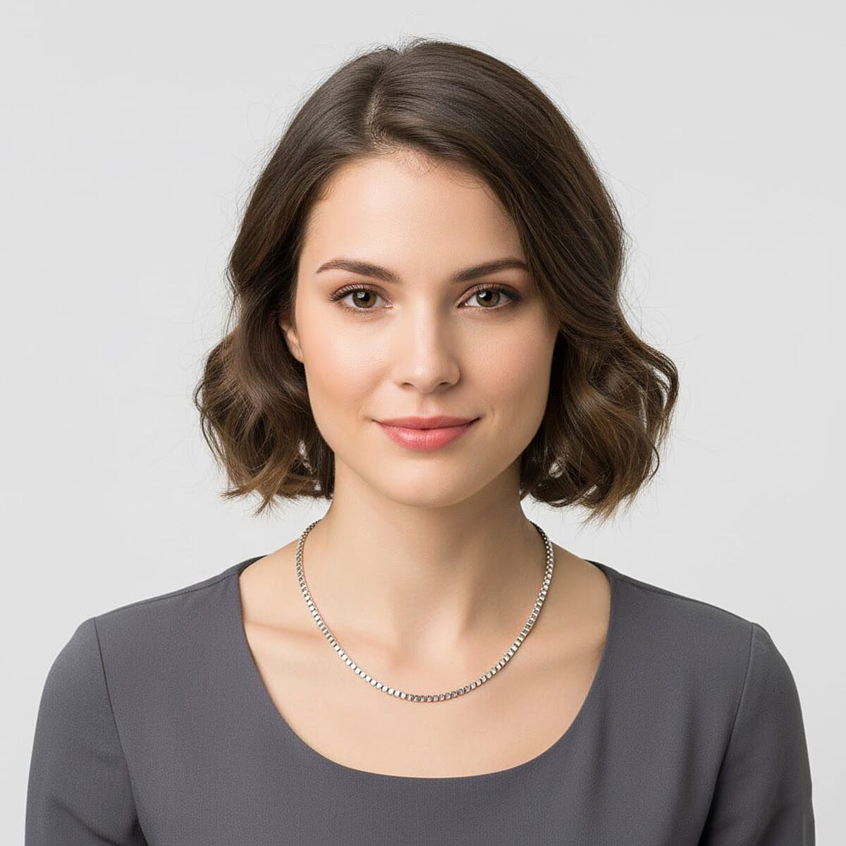 Italian Rhodium Over Sterling Silver 3.9mm Chain Necklace 24 Inches 45.5 Grams image number 2