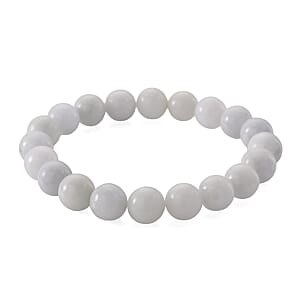Natural Jade 150.00 ctw Beaded Stretch Bracelet