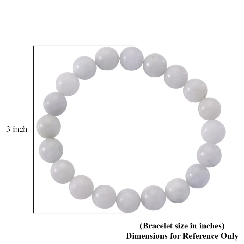 Natural Jade 150.00 ctw Beaded Stretch Bracelet