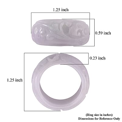 Natural Jade 50.00 ctw Carved Band Ring (Size 10.0)