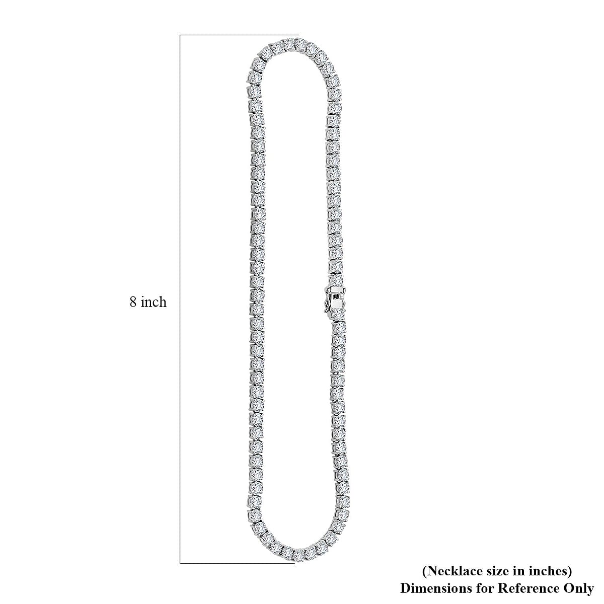 Doorbuster D'Joy Moissanite 37.60 ctw Timeless Classics Necklace in Rhodium Over Sterling Silver 18 Inches image number 4