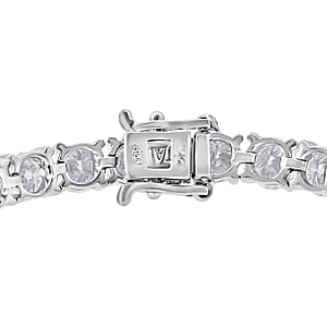 Doorbuster D'Joy Moissanite 13.75 ctw Timeless Classics Bracelet in Rhodium Over Sterling Silver (6.50 In)