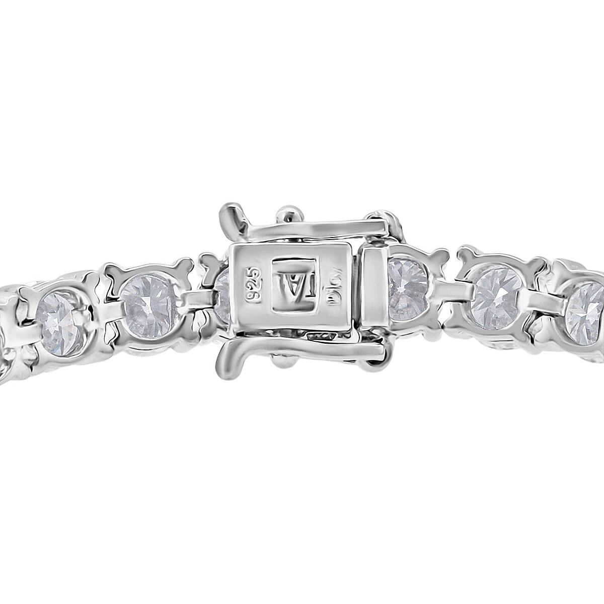 Doorbuster D'Joy Moissanite 17.00 ctw Timeless Classics Bracelet in Rhodium Over Sterling Silver (8.00 In) image number 3