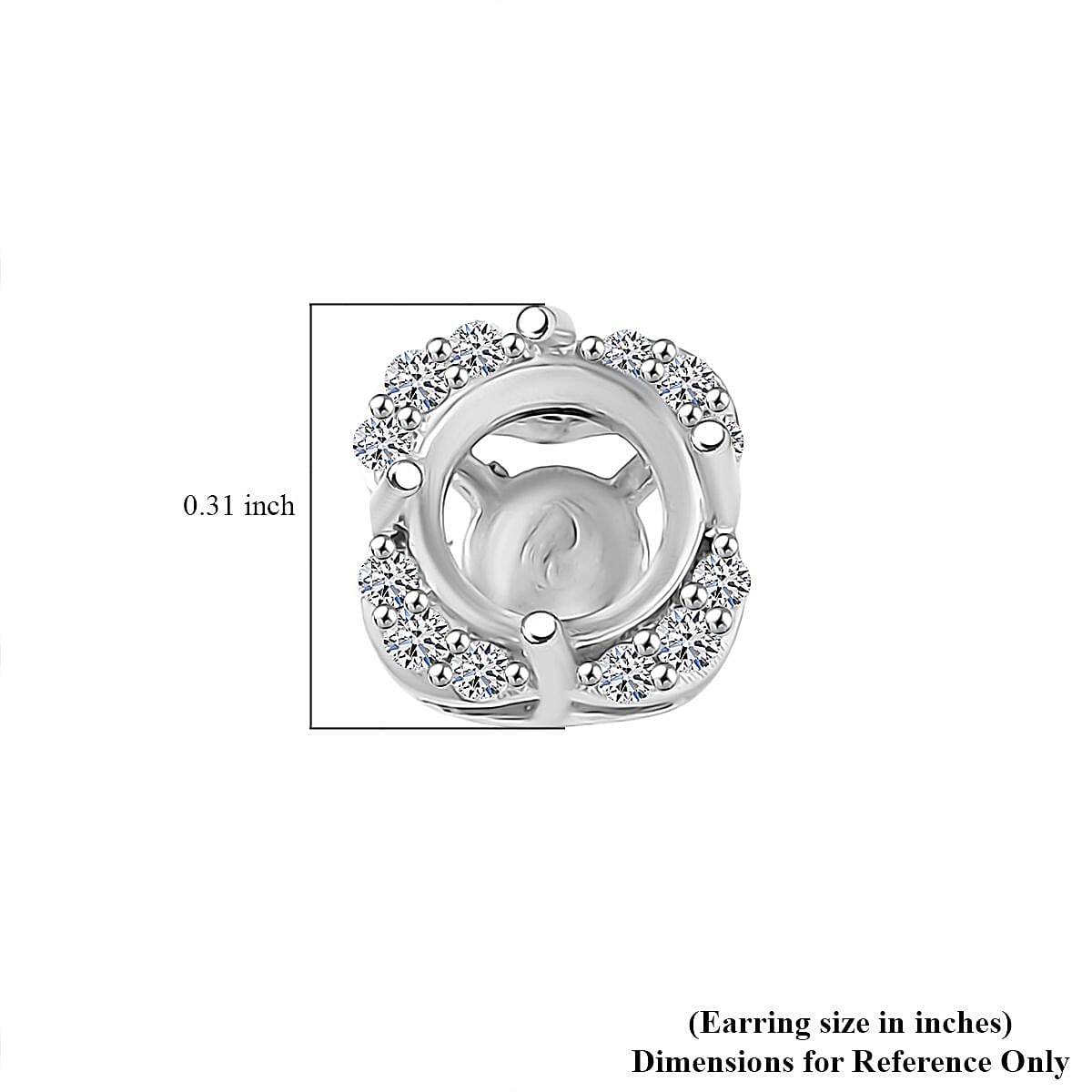 Luxuriant Lab Grown Diamond SI 0.13 ctw Solitaire Stud Earrings in 10K White Gold
