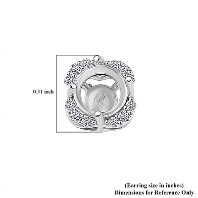 Luxuriant Lab Grown Diamond SI 0.13 ctw Solitaire Stud Earrings in 10K White Gold