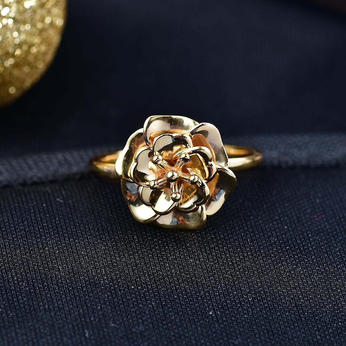 D'Joy in 18K Vermeil YG Over Sterling Silver Floral Ring (Size 10.0) (3.90 g) image number 1