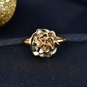 D'Joy in 18K Vermeil YG Over Sterling Silver Floral Ring (Size 10.0) (3.90 g)