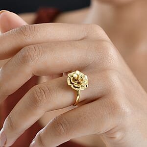 D'Joy in 18K Vermeil YG Over Sterling Silver Floral Ring (Size 10.0) (3.90 g)