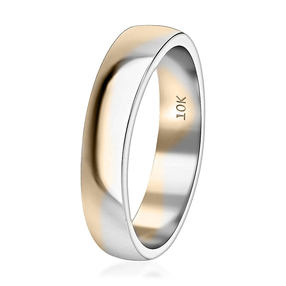 Luxoro 10K Yellow and White Gold Wave Pattern Band Ring (Size 7.0) (3.70 g) image number 3