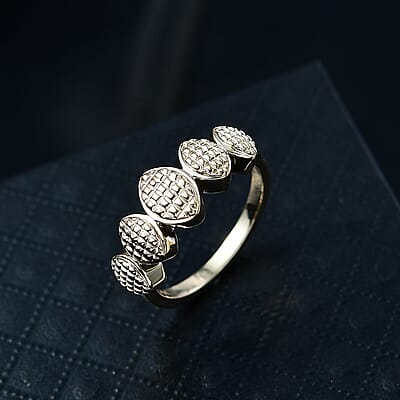 Luxoro 10K Yellow Gold Weaving Pattern Ring 3.70 Grams (Size 12.0)
