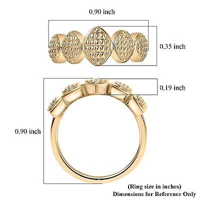 Luxoro 10K Yellow Gold Weaving Pattern Ring 3.70 Grams (Size 12.0)