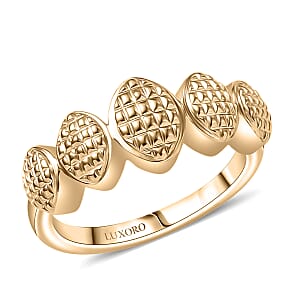 Luxoro Weaving Pattern Ring in 10K Yellow Gold (Size 6.0) 3.70 Grams