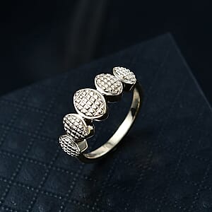 Luxoro 10K Yellow Gold Weaving Pattern Ring 3.70 Grams (Size 6.5)