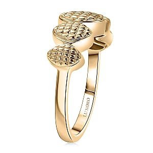 Luxoro 10K Yellow Gold Weaving Pattern Ring 3.70 Grams (Size 7.0)