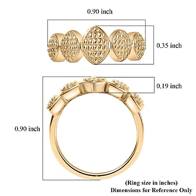 Luxoro 10K Yellow Gold Weaving Pattern Ring 3.70 Grams (Size 8.0)