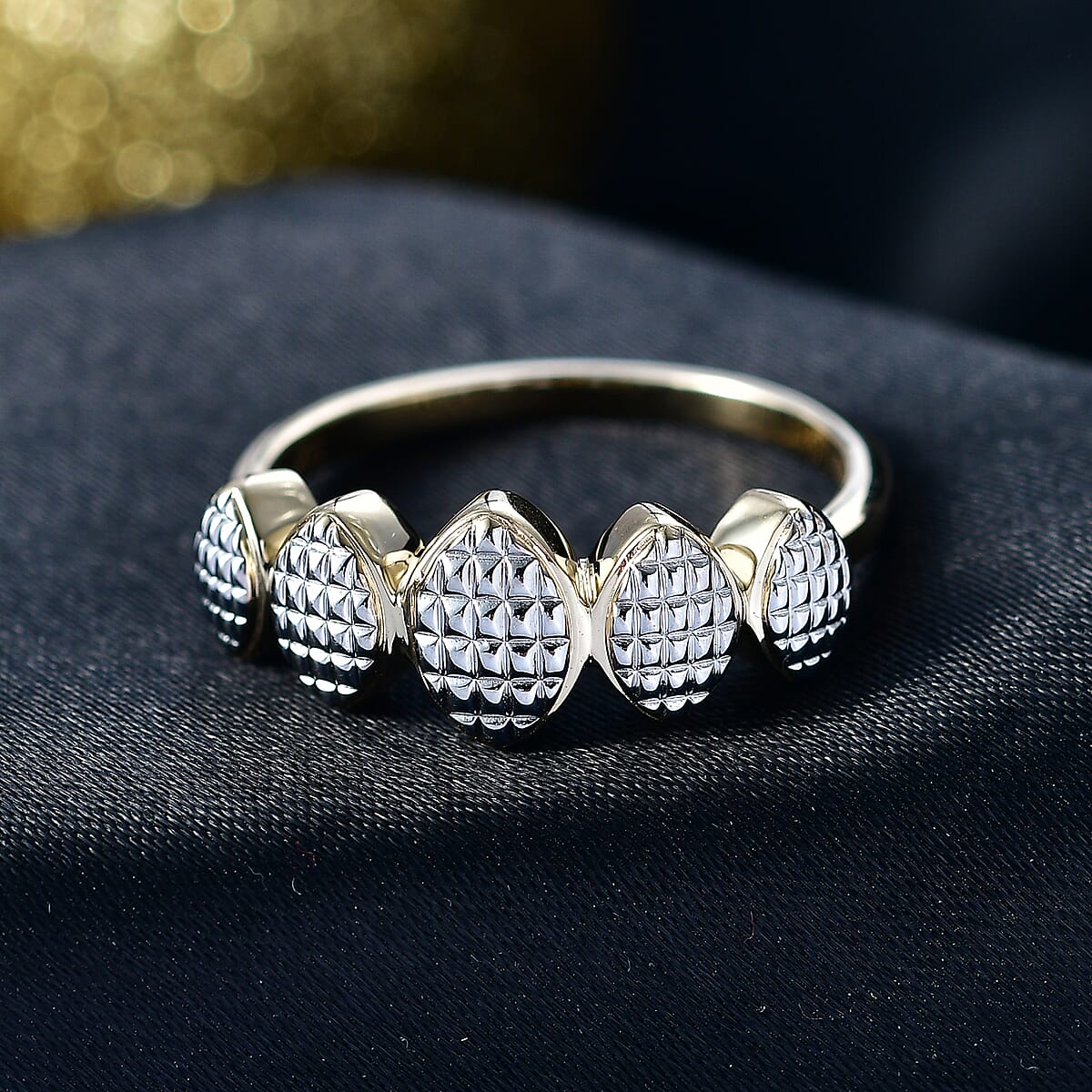 Luxoro Weaving Pattern Ring in 10K Yellow Gold (Size 9.0) 3.70 Grams image number 1