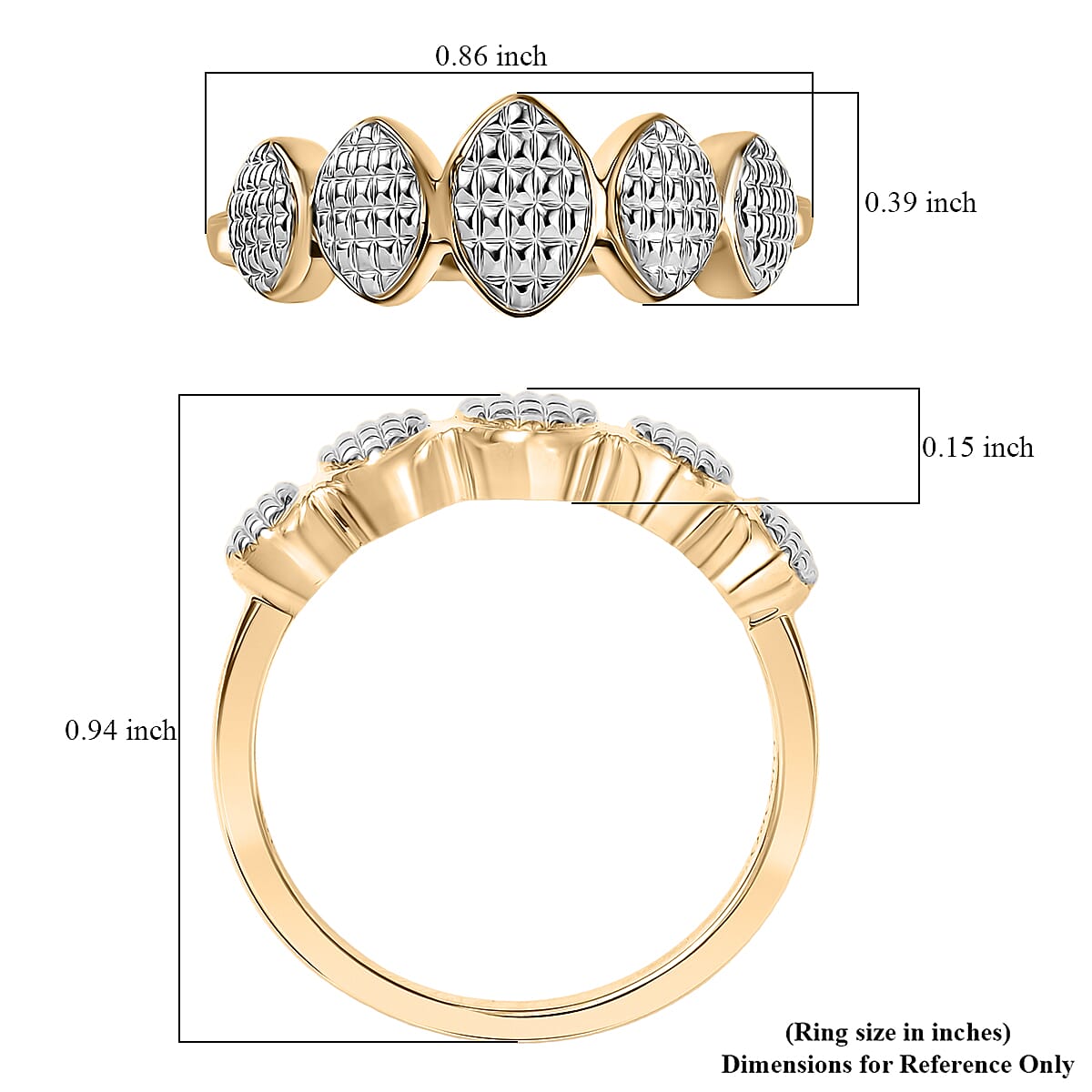 Luxoro Weaving Pattern Ring in 10K Yellow Gold (Size 9.0) 3.70 Grams image number 5