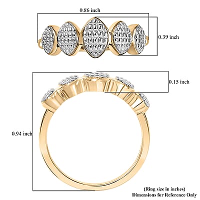 Luxoro 10K Yellow Gold Weaving Pattern Ring 3.70 Grams (Size 9.0)