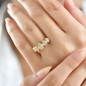 Luxoro 10K Yellow Gold Weaving Pattern Ring 3.70 Grams (Size 9.5)