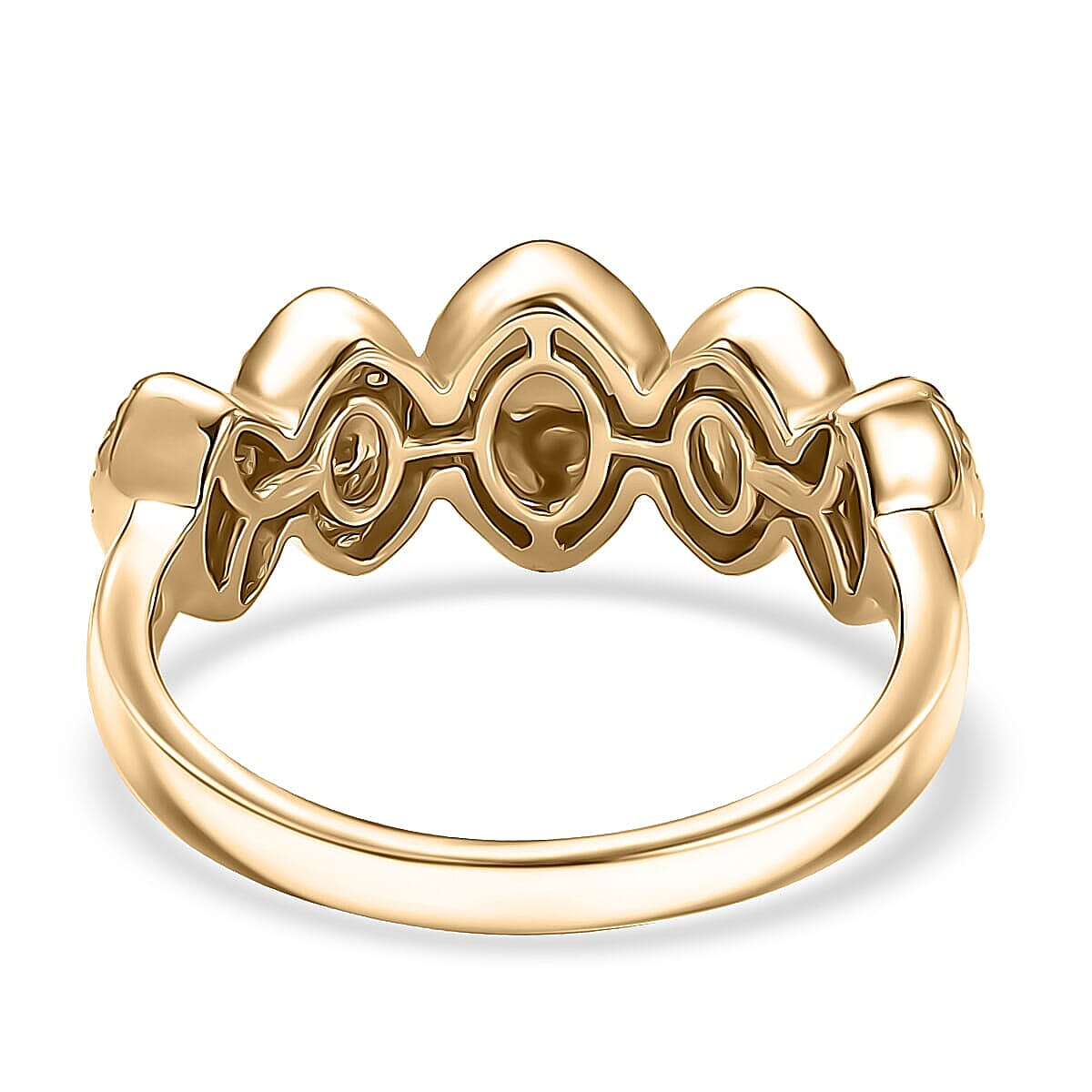 Luxoro Weaving Pattern Ring in 10K Yellow Gold (Size 9.5) 3.70 Grams image number 4