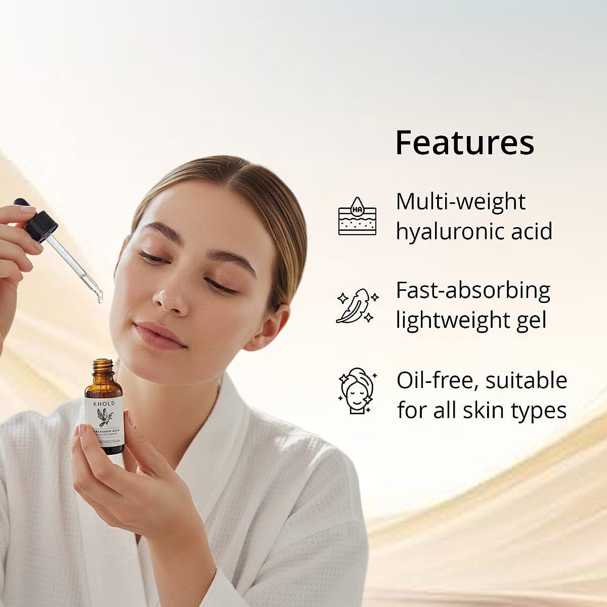 KHOLD Hyaluronic Acid Booster Serum (1.06oz) image number 2