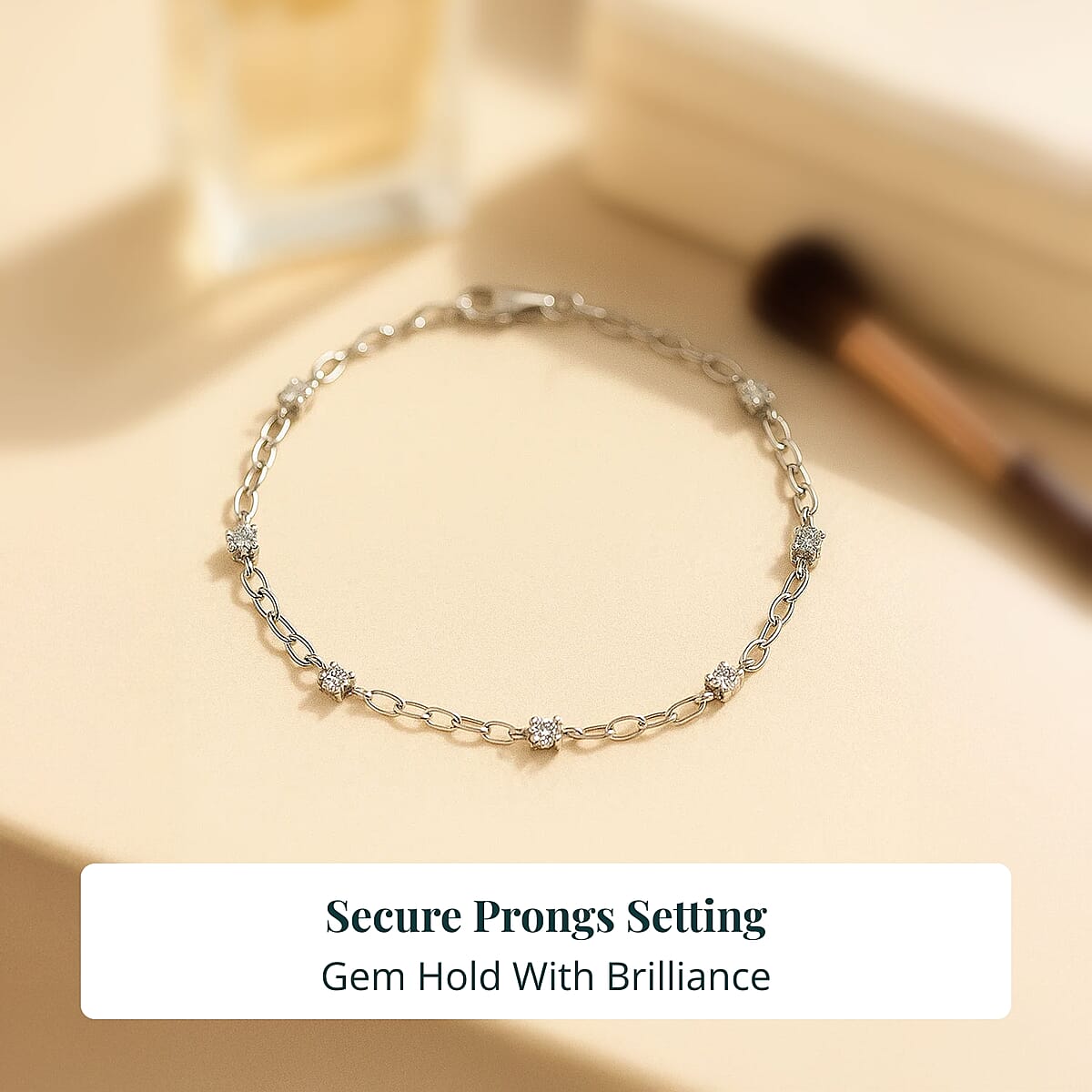 Doorbuster Luxuriant Lab Grown Diamond G-H SI 0.50 ctw Bracelet in Rhodium Over Sterling Silver (6.50 In) image number 4