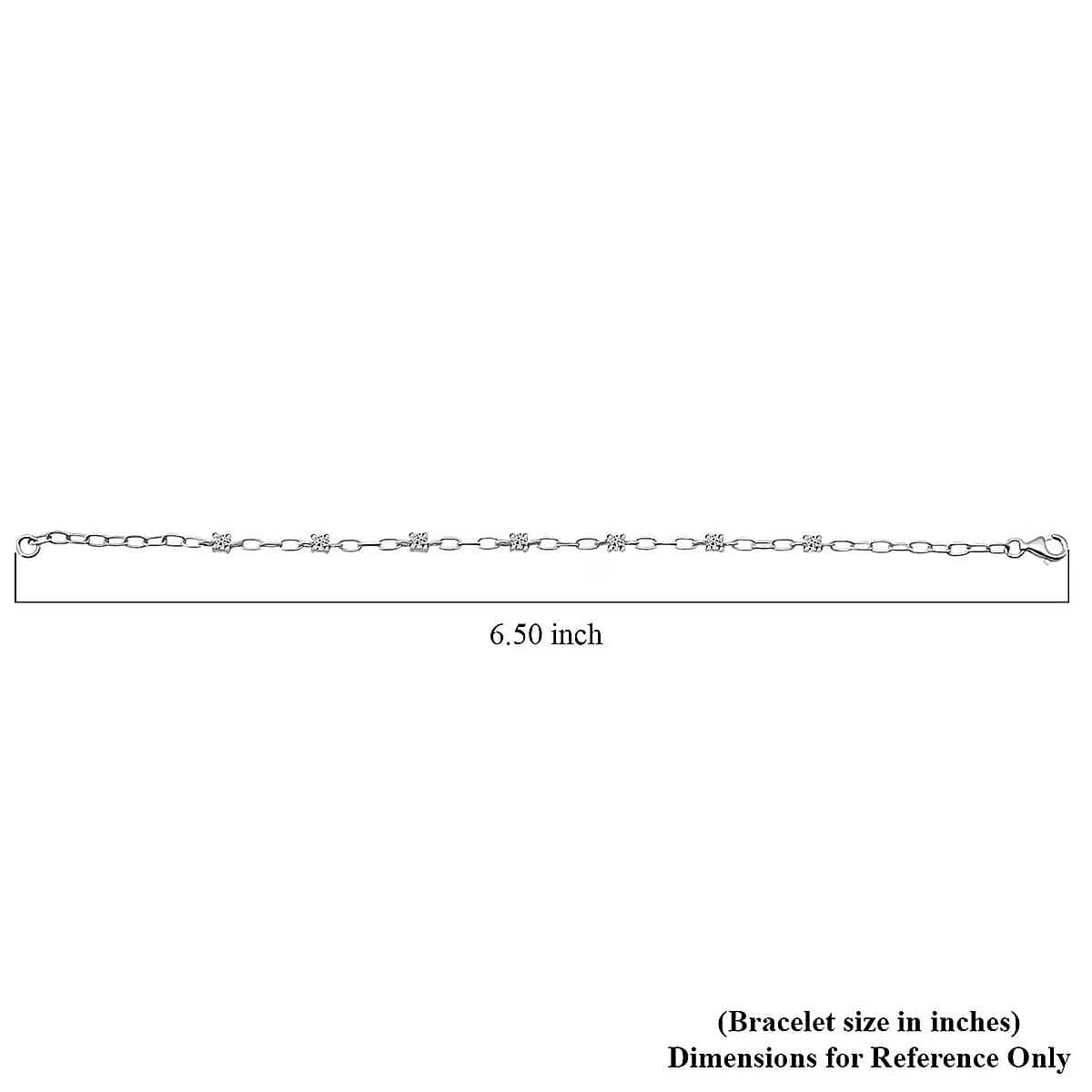 Doorbuster Luxuriant Lab Grown Diamond G-H SI 0.50 ctw Bracelet in Rhodium Over Sterling Silver (6.50 In) image number 6