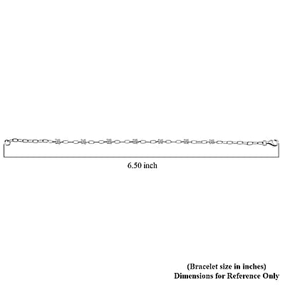  Luxuriant Lab Grown Diamond G-H SI 0.50 ctw Bracelet in Rhodium Over Sterling Silver (6.50 In)