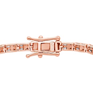 D'Joy Natural Champagne Diamond 1.0 ctw Tennis Bracelet in 18K Vermeil Rose Gold Over Sterling Silver (7.25 In)