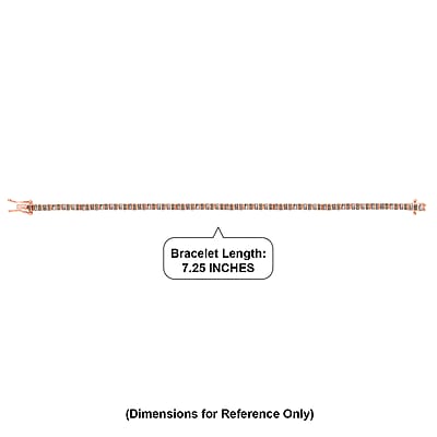 D'Joy Natural Champagne Diamond 1.0 ctw Tennis Bracelet in 18K Vermeil Rose Gold Over Sterling Silver (7.25 In)