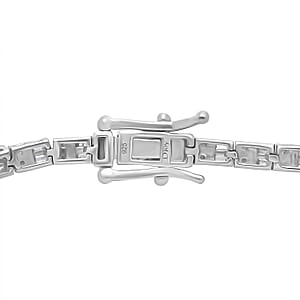 D'Joy Diamond 1.00 ctw Tennis Bracelet in Rhodium Over Sterling Sil (7.25 In) 