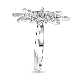 Luxuriant Lab Grown Diamond G-H SI 1.00 ctw Ring in Rhodium Over Sterling Silver (Size 10.0)