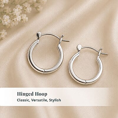 Luxuriant Lab Grown Pink Sapphire 0.75 ctw Hoop Earrings in Platinum Over Sterling Silver