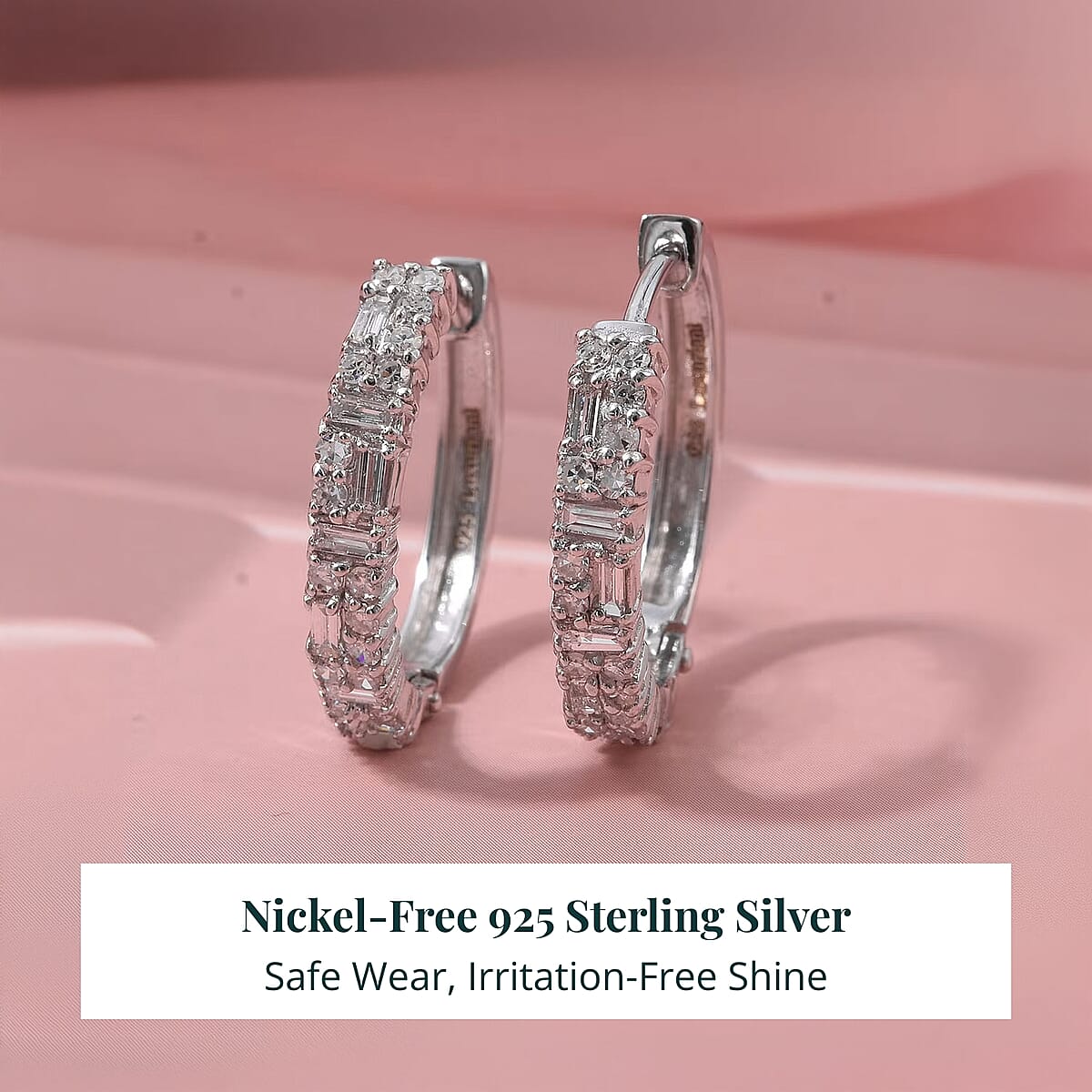 Luxuriant Lab Grown Diamond G-H SI 1.25 ctw Art Deco Earrings in Rhodium Over Sterling Silver image number 2