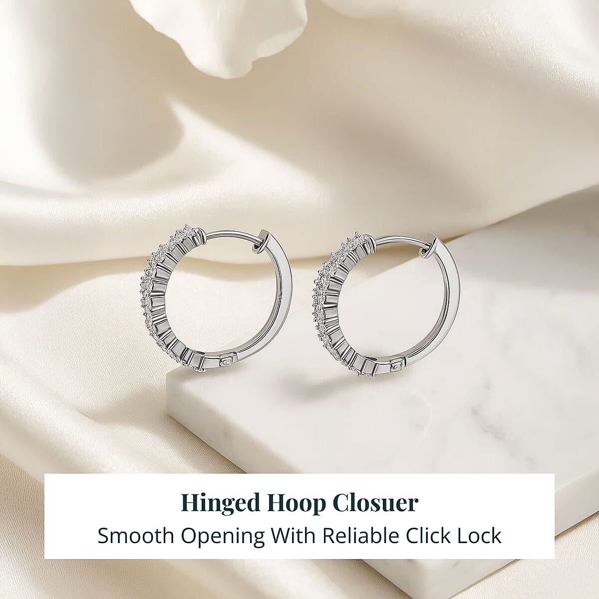 Luxuriant Lab Grown Diamond G-H SI 1.25 ctw Art Deco Earrings in Rhodium Over Sterling Silver image number 5