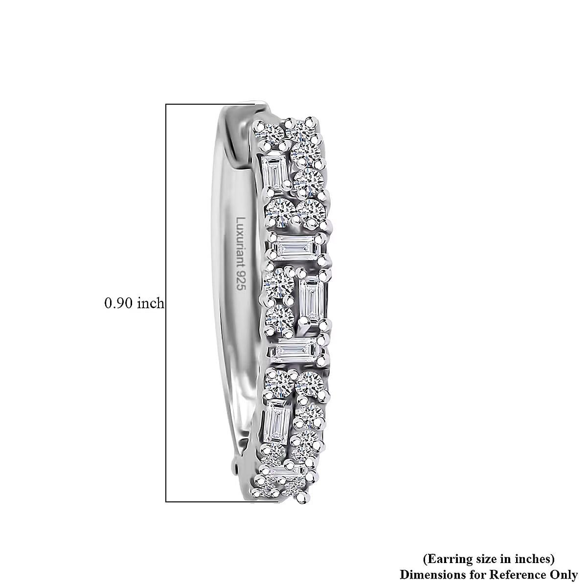 Luxuriant Lab Grown Diamond G-H SI 1.25 ctw Art Deco Earrings in Rhodium Over Sterling Silver image number 6