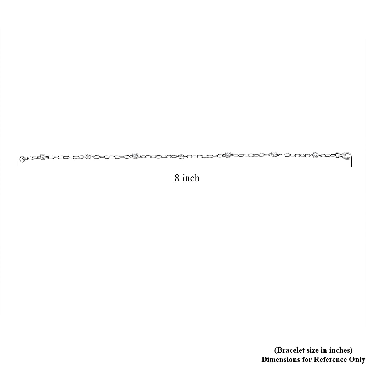  Luxuriant Lab Grown Diamond G-H SI 0.50 ctw Bracelet in Rhodium Over Sterling Silver (8.00 In) image number 5