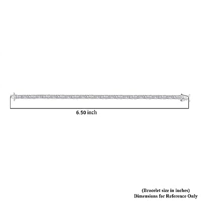 Luxuriant Lab Grown Diamond G-H SI 3.00 ctw Art Deco Bracelet in Rhodium Over Sterling Silver (6.50 In)