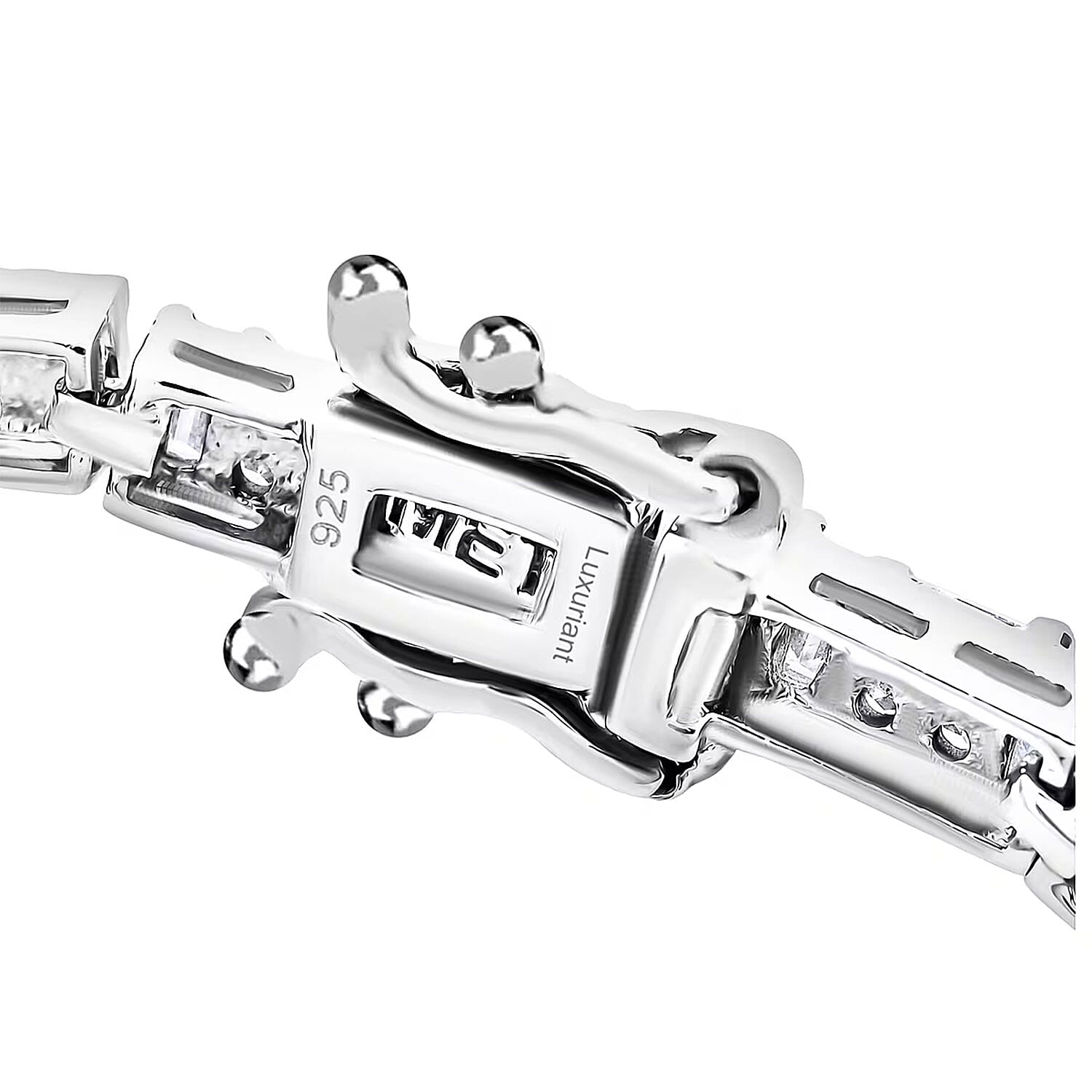  Luxuriant Lab Grown Diamond G-H SI 3.00 ctw Art Deco Bracelet in Rhodium Over Sterling Silver (6.50 In)