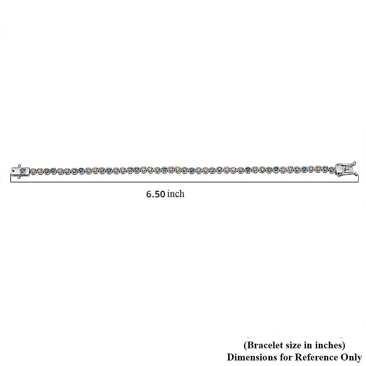 Doorbuster Luxuriant Lab Grown Multi Diamond (IR) SI 2.20 ctw Aurora Radiance Bracelet in Rhodium Over Sterling Silver (6.50 In) image number 6