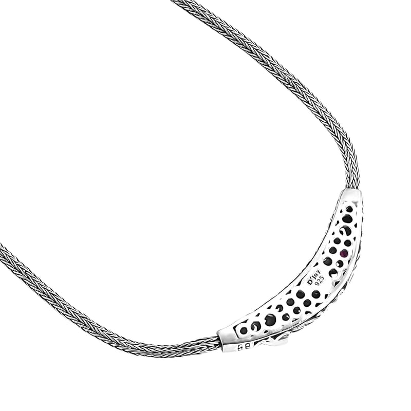 D'Joy Bali Legacy Niassa Ruby (FF) 0.75 ctw Butterfly Necklace in Sterling Silver (20 Inches)