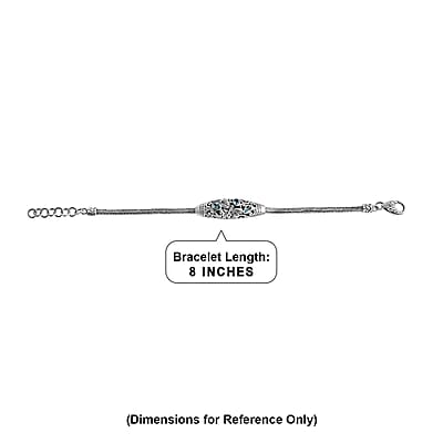 D'Joy Bali Legacy Blue Apatite 0.65 ctw Dragonfly Bracelet in Sterling Silver (6.50-8.0In)