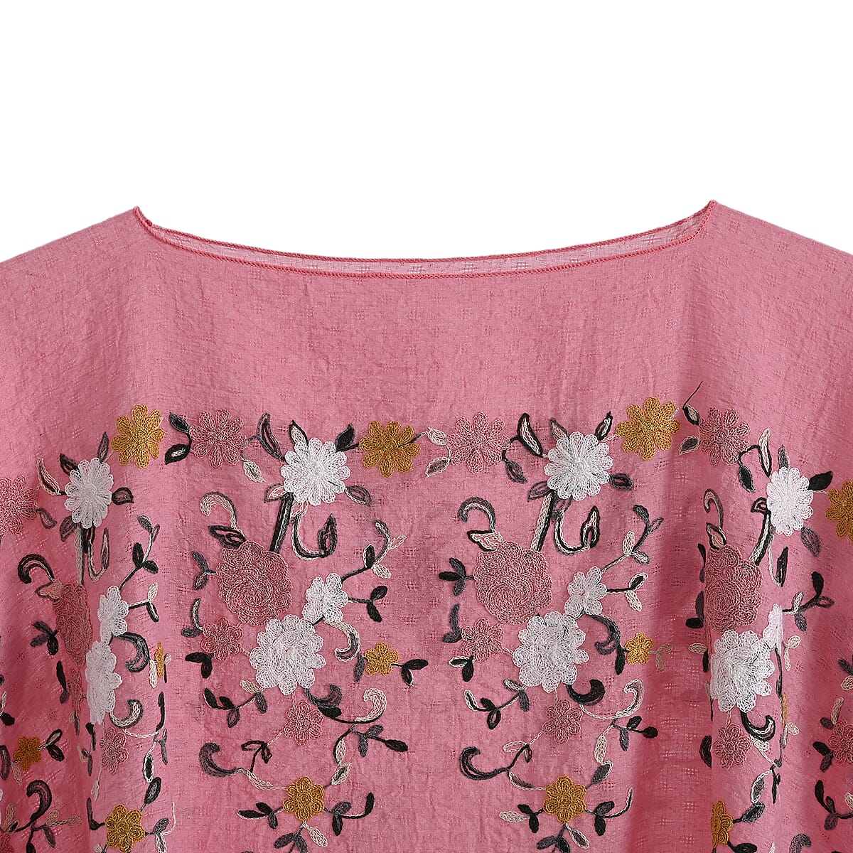 La Marey Pink Floral Embroidery Kaftan image number 3