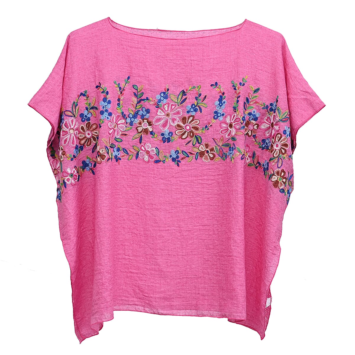 La Marey Rose Pink Floral Embroidery Kaftan image number 2