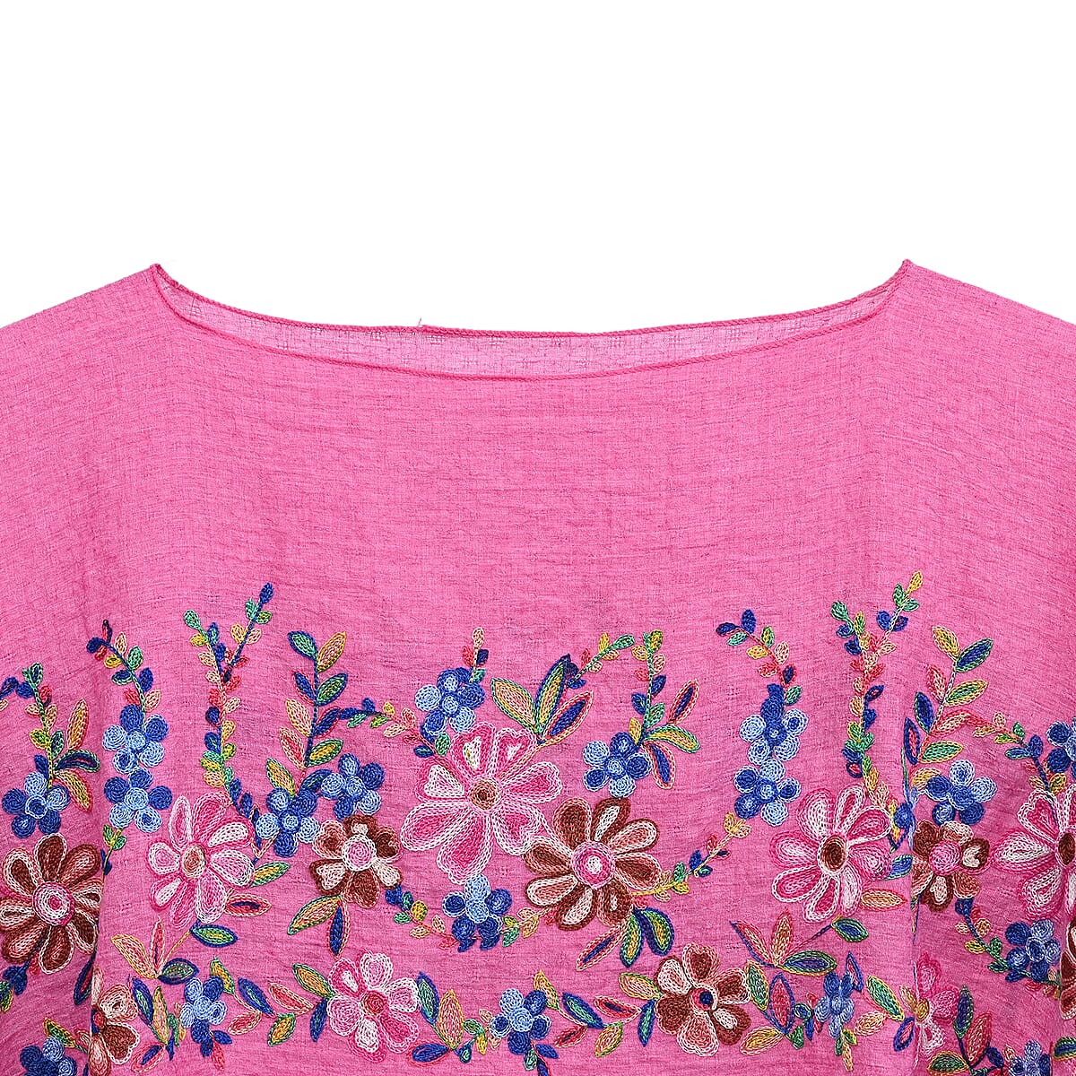 La Marey Rose Pink Floral Embroidery Kaftan image number 3