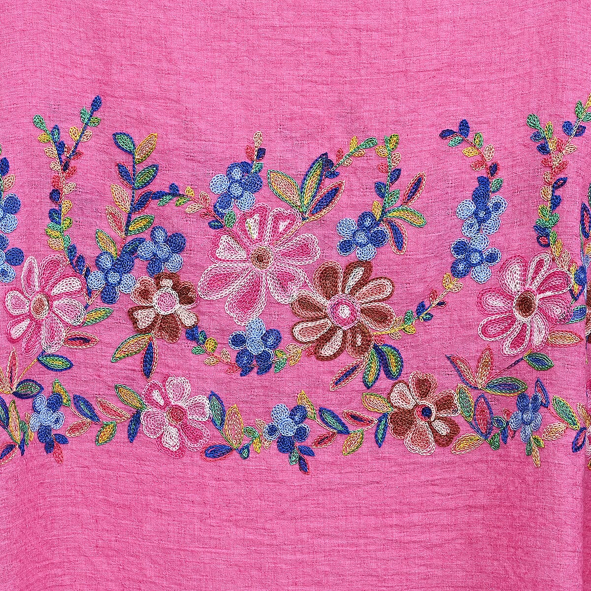 La Marey Rose Pink Floral Embroidery Kaftan image number 4