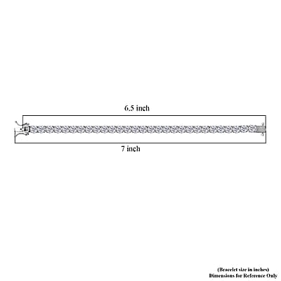 D'Joy Moissanite 13.80 ctw Bracelet in Rhodium Over Sterling Silver (6.50 In)