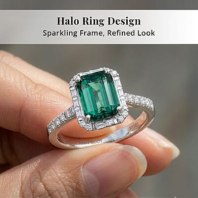  Certified & Appraised Rhapsody AAAA Santa Rosa Tourmaline and E-F VS Diamond 2.99 ctw Ring in 950 Platinum (Size 10.0) 5.90 Grams